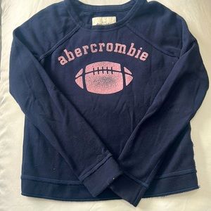 Abercrombie kids football sweatshirt with sparkly pink football on front